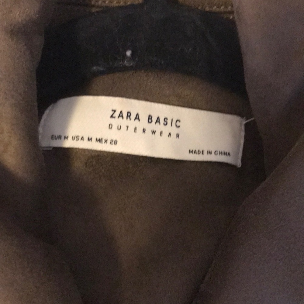 Zara Basic Suede Taupe Jacket - image 3